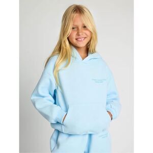 Comfrt Pastel Blue Hoodie Kids XL Cozy Fleece Pullover Kangaroo Pocket Unisex